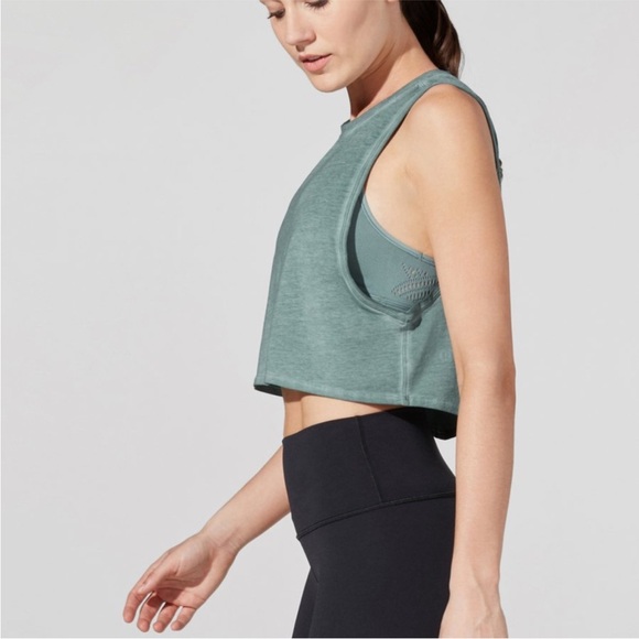 Lululemon Green Barry’s Collab Cut Back Tank Top Size 4 - Picture 6 of 8